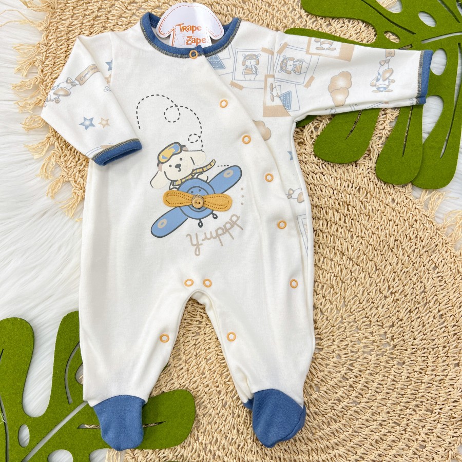 Macacão Trape Zape  - Yuppp Aviador - Azul Jeans